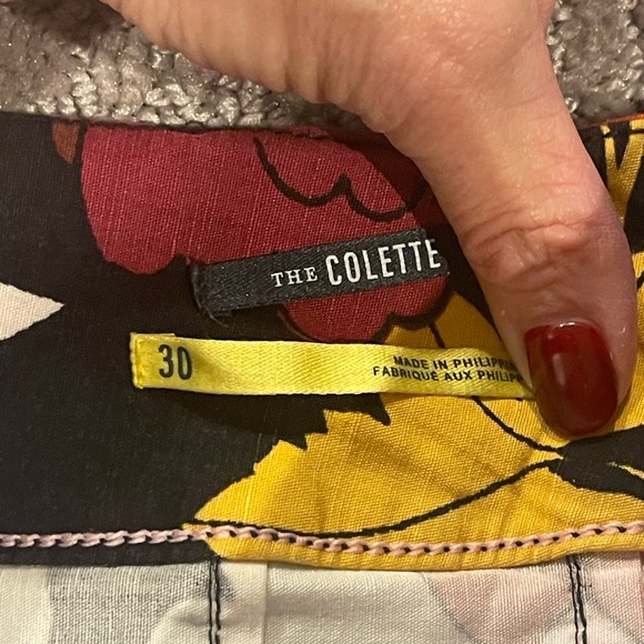 Anthropologie Maeve The Colette Multicolor Floral Wide, Cropped Pants, Size 30 - Picture 6 of 16